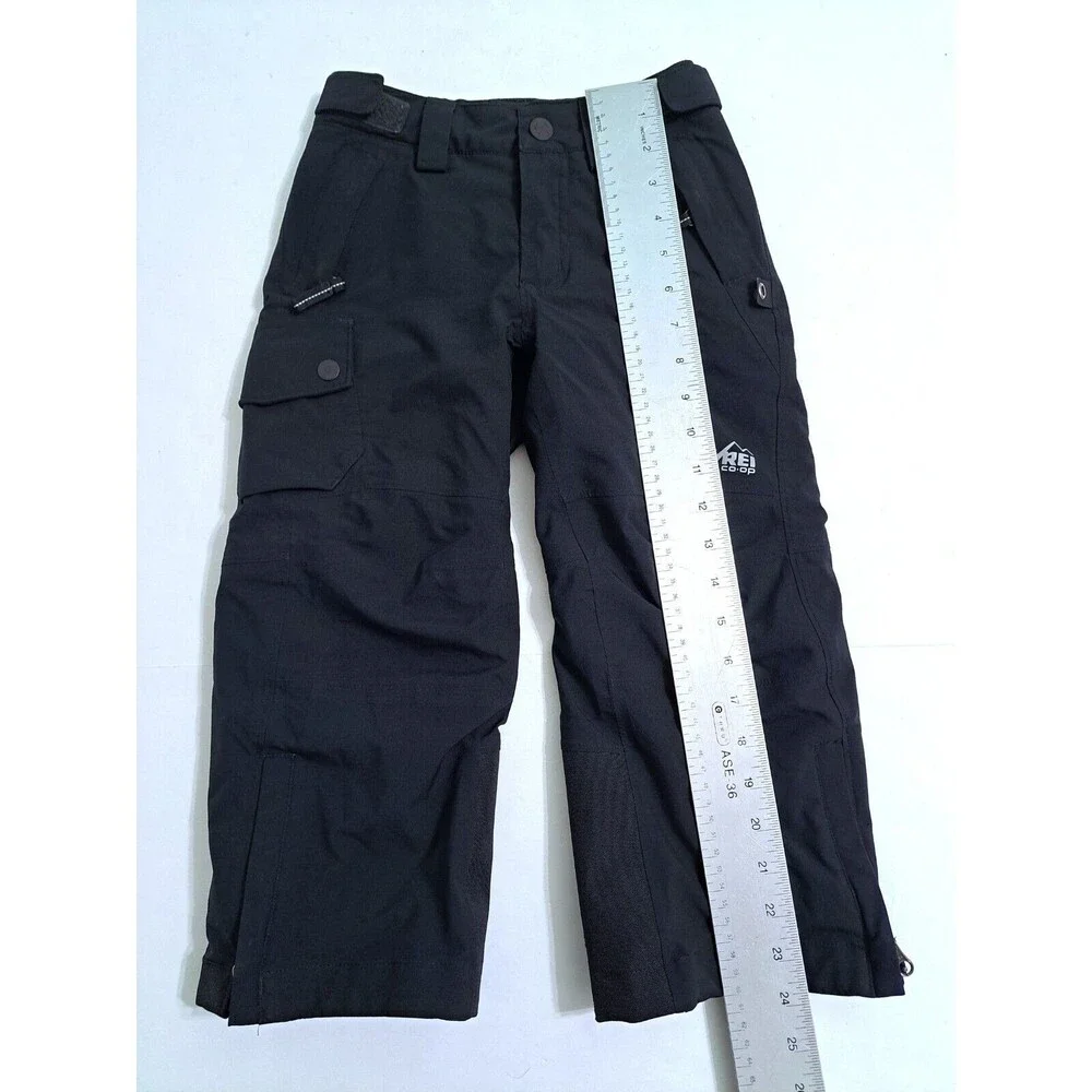 REI Co-Op Kids XXS 4-5 Ski Snow Pants Waterproof Fleece Lined Black Winter - Picture 8 of 10